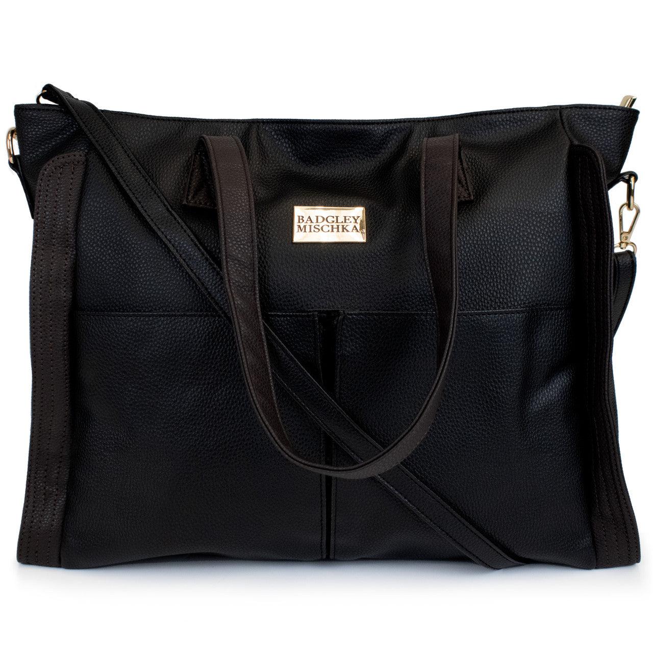 Rose Vegan Leather Travel Tote Weekender Bag by BADGLEY MISCHKA