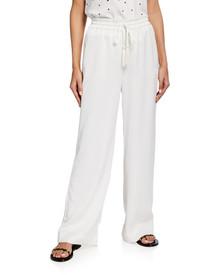 Satin Drawstring Pants by BADGLEY MISCHKA