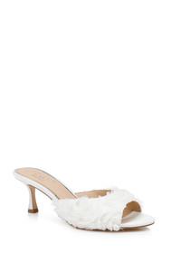 Scarlet Kitten Heel Mule Sandals by BADGLEY MISCHKA