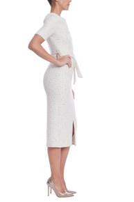 Short Sleeve Tweed Midi Dress by BADGLEY MISCHKA