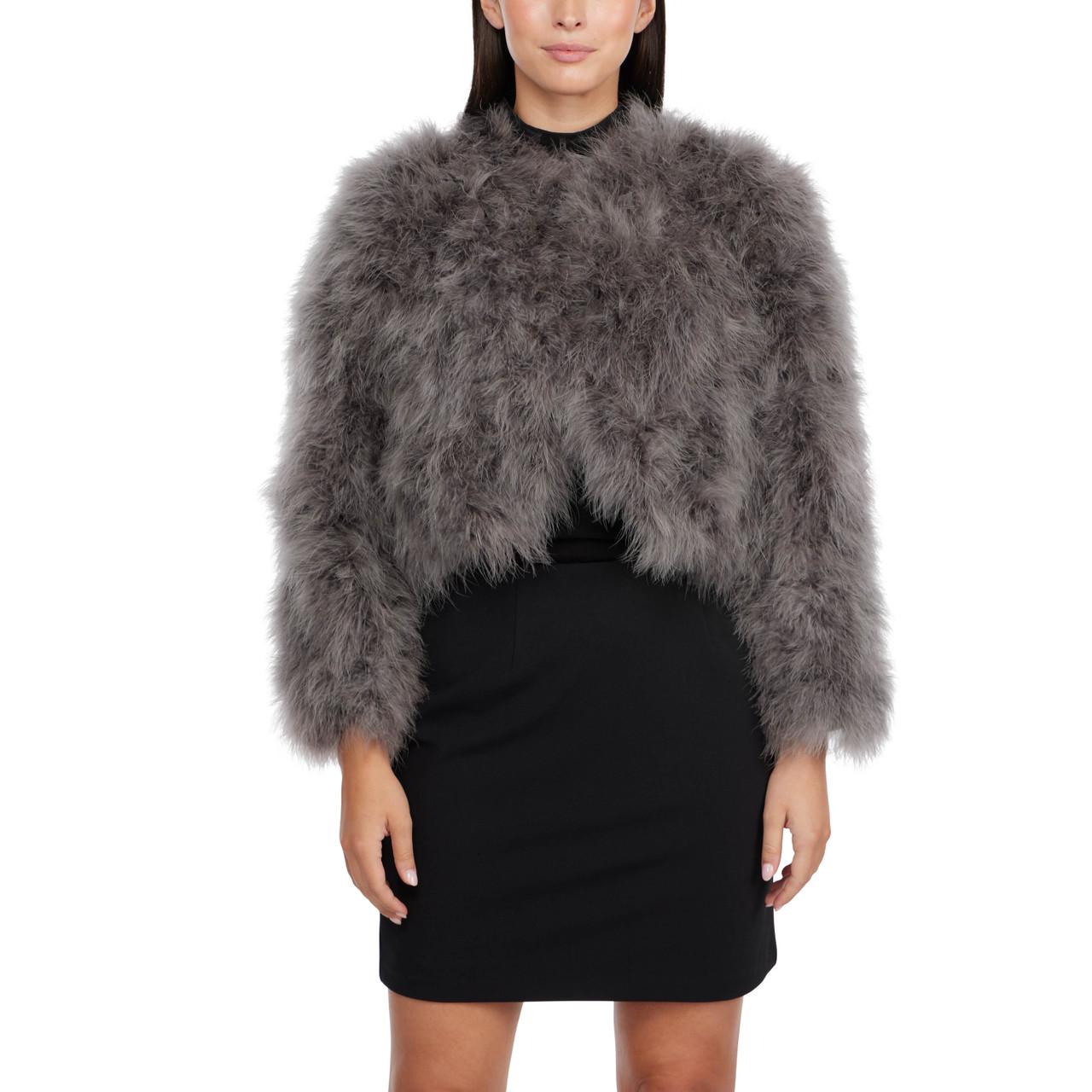 Sofia Feather Jacket by BADGLEY MISCHKA
