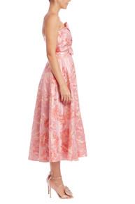 Strapless Fit and Flare Midi Dress by BADGLEY MISCHKA