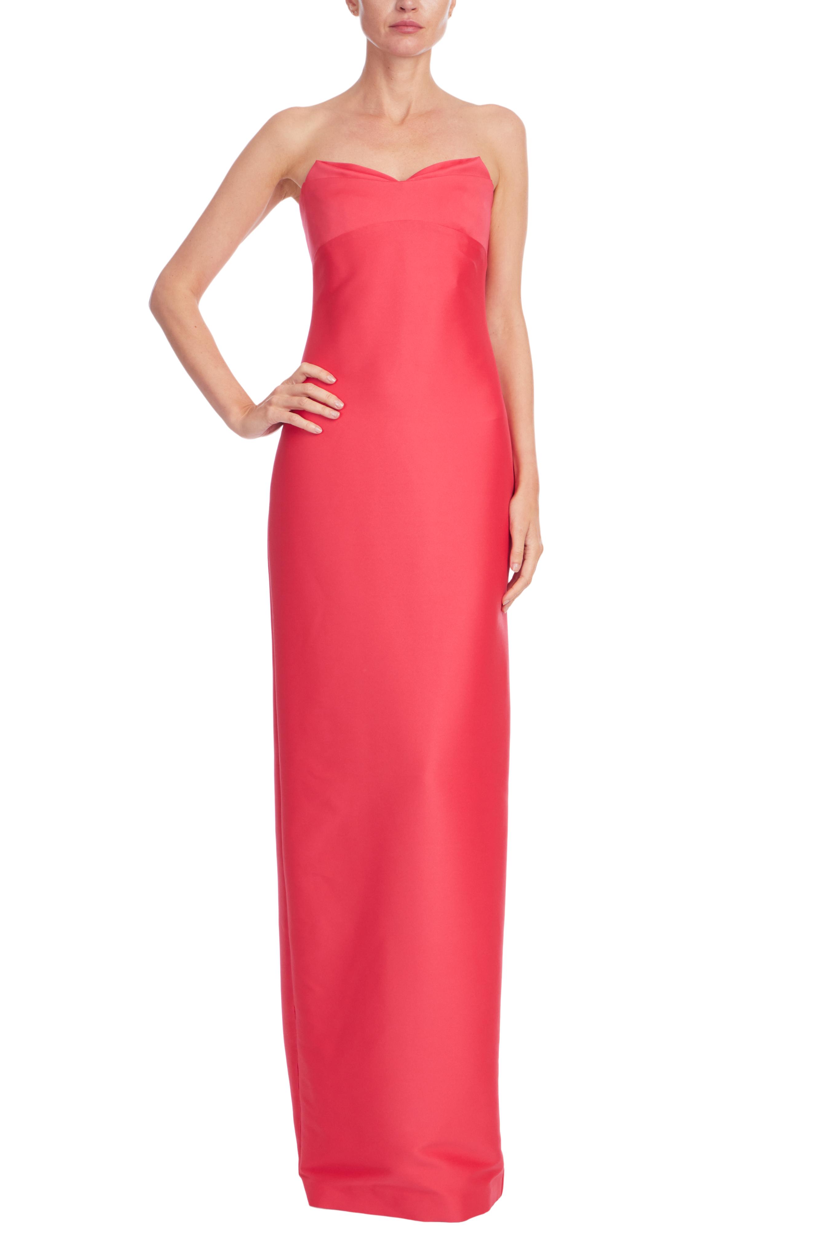 Strapless Fold-Over Column Gown by BADGLEY MISCHKA