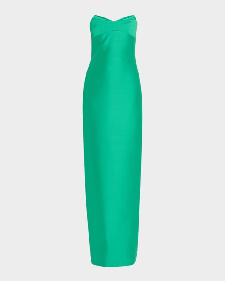 Strapless Fold-Over Column Gown by BADGLEY MISCHKA