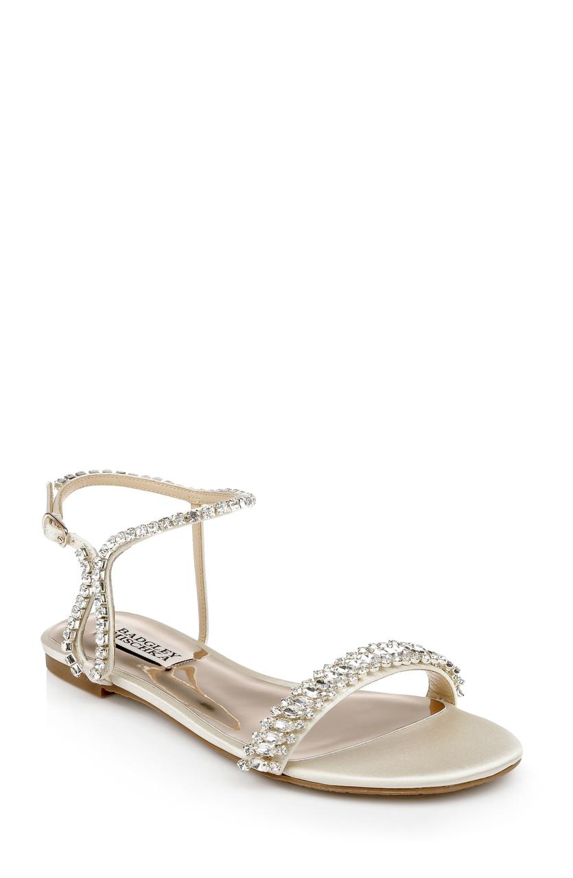 Thora Jeweled Flat Sandal by BADGLEY MISCHKA