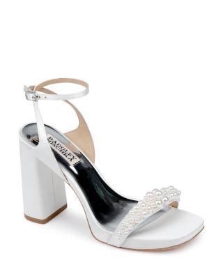 Women's Calida Square Toe Adorned High Heel Platform Sandals by BADGLEY MISCHKA