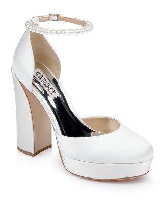 Women's Felixa Almond Toe Adorned Strap High Heel Pumps by BADGLEY MISCHKA