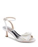 Women's Remi Almond Toe Rhinestone Ruffle Mid Heel Sandals by BADGLEY MISCHKA