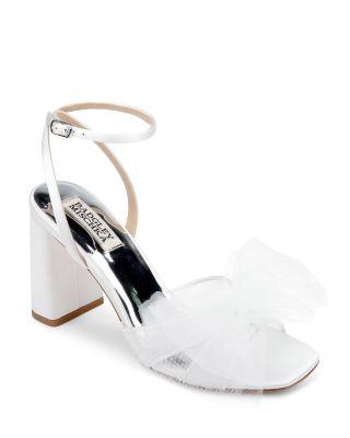 Women's Tess Tulle Bow Block Heel Sandals by BADGLEY MISCHKA