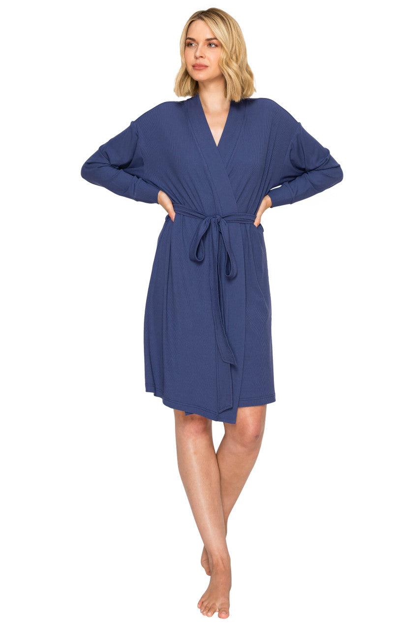 Yummy Modal Rib Cozy Robe by BADGLEY MISCHKA