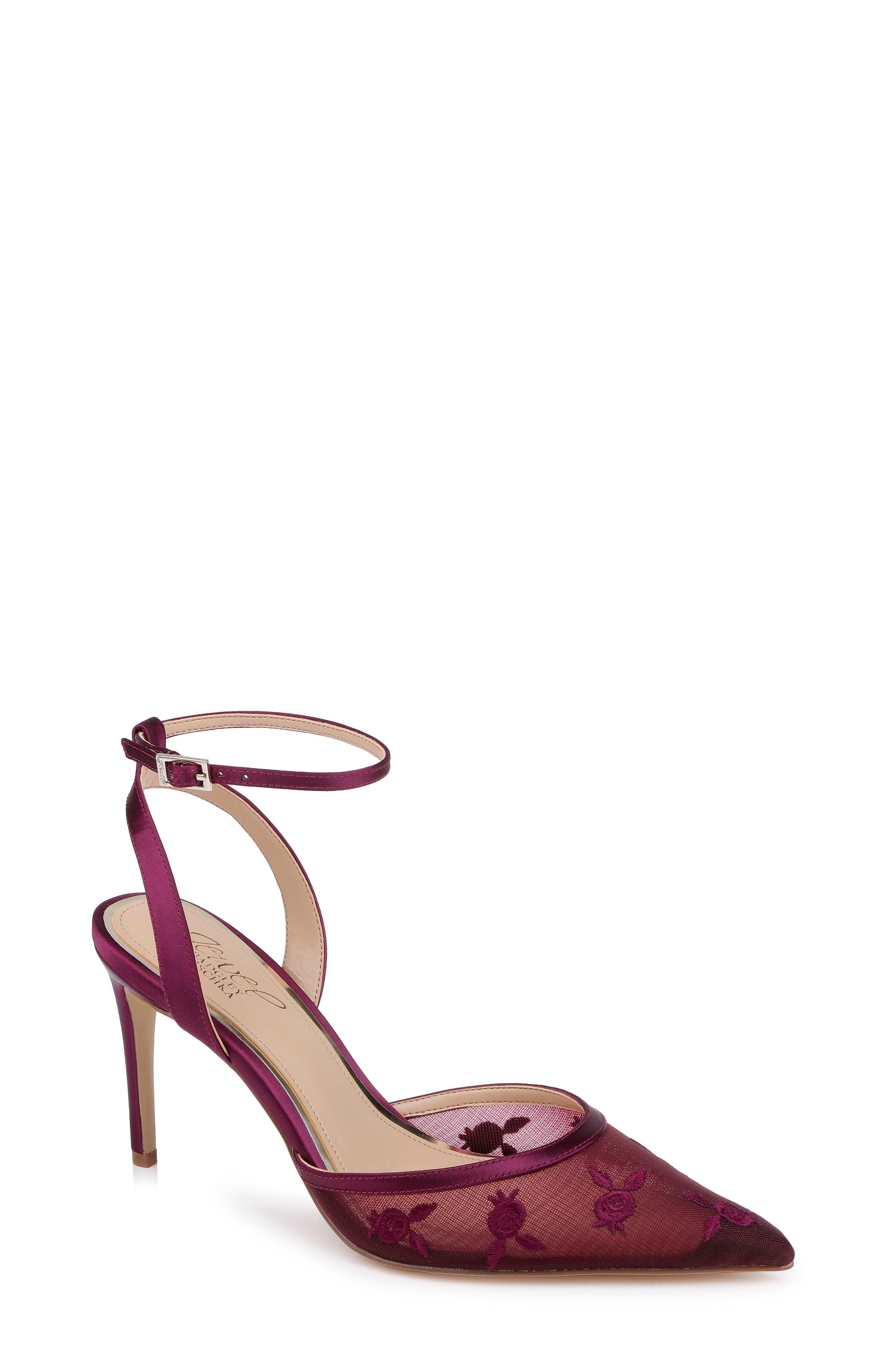 Zaida Pointed Toe Ankle Strap Pump by BADGLEY MISCHKA