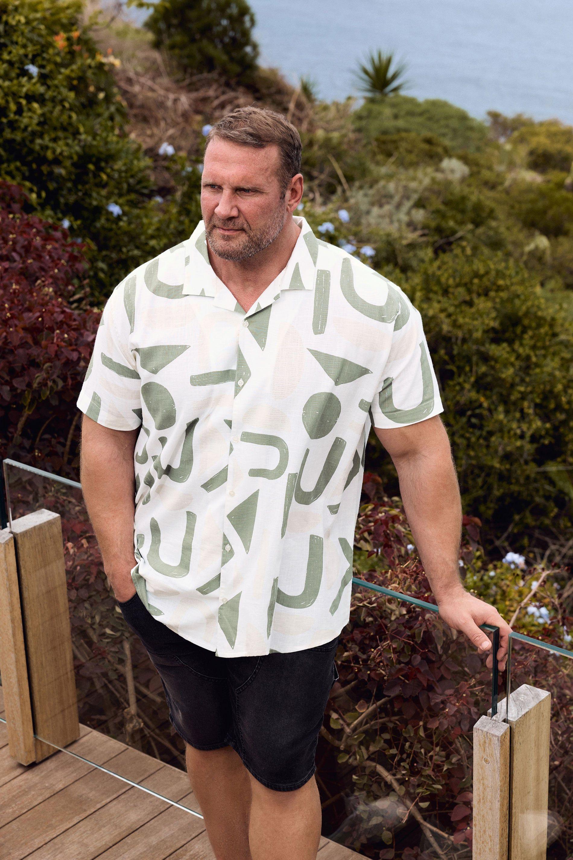 Abstract Print Shirt by BADRHINO