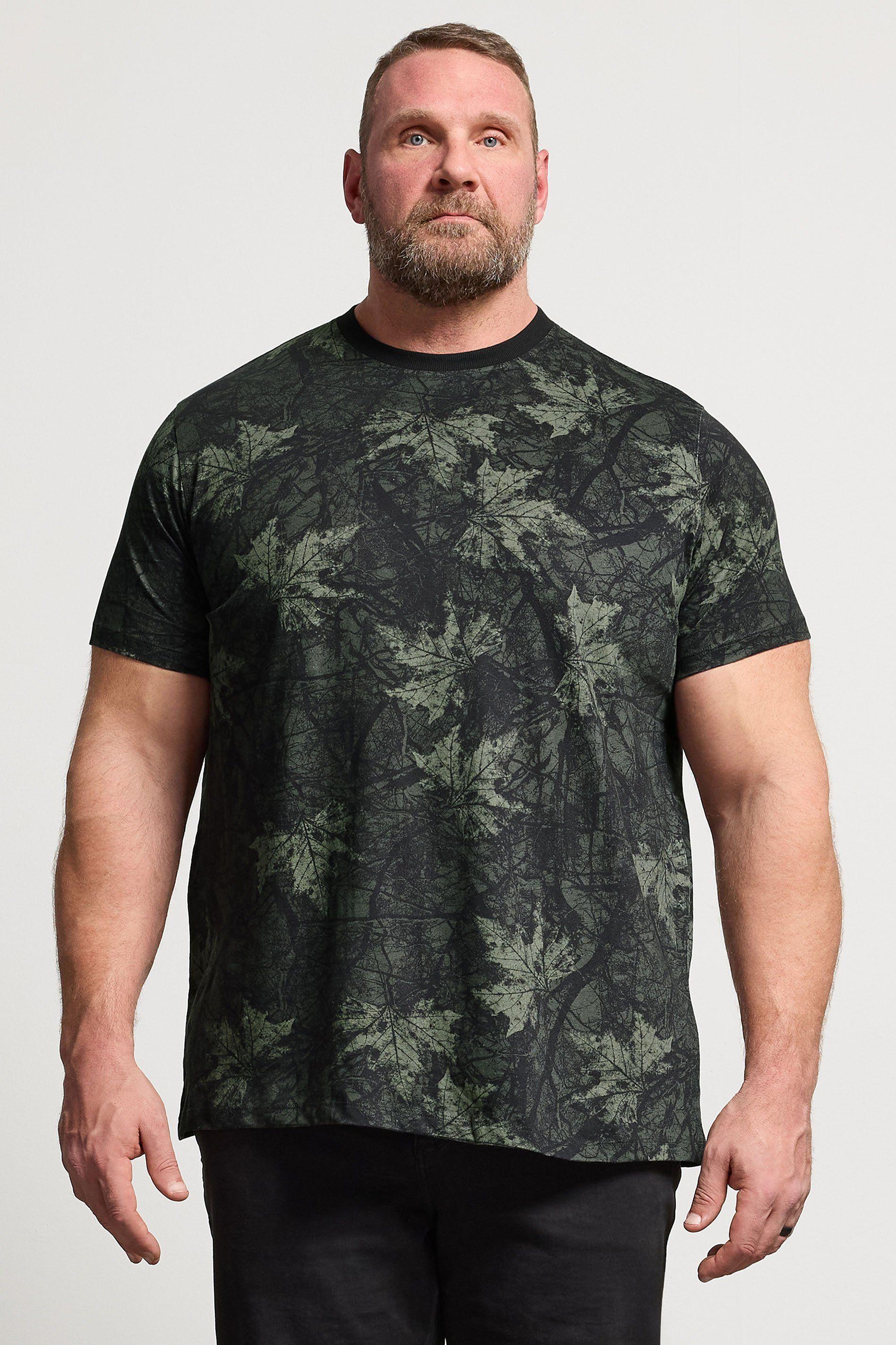 Camouflage Leaf Print T-Shirt by BADRHINO