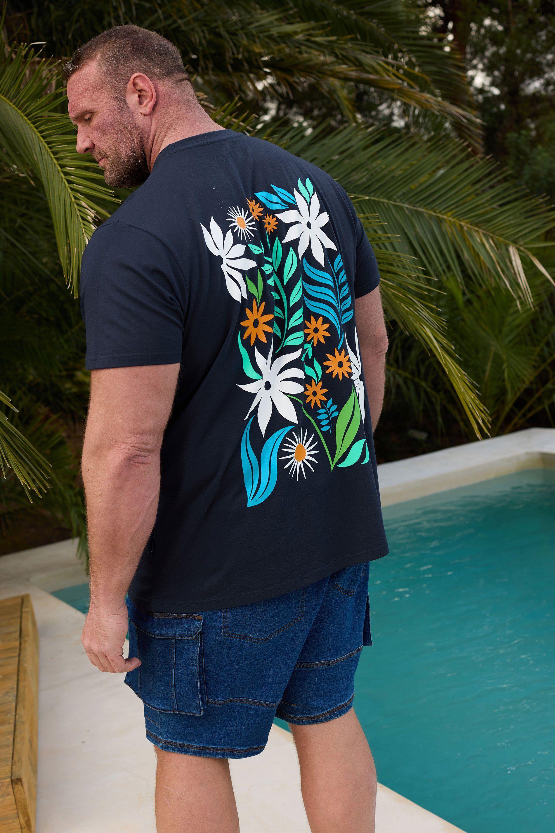 Floral Print Graphic T-Shirt by BADRHINO