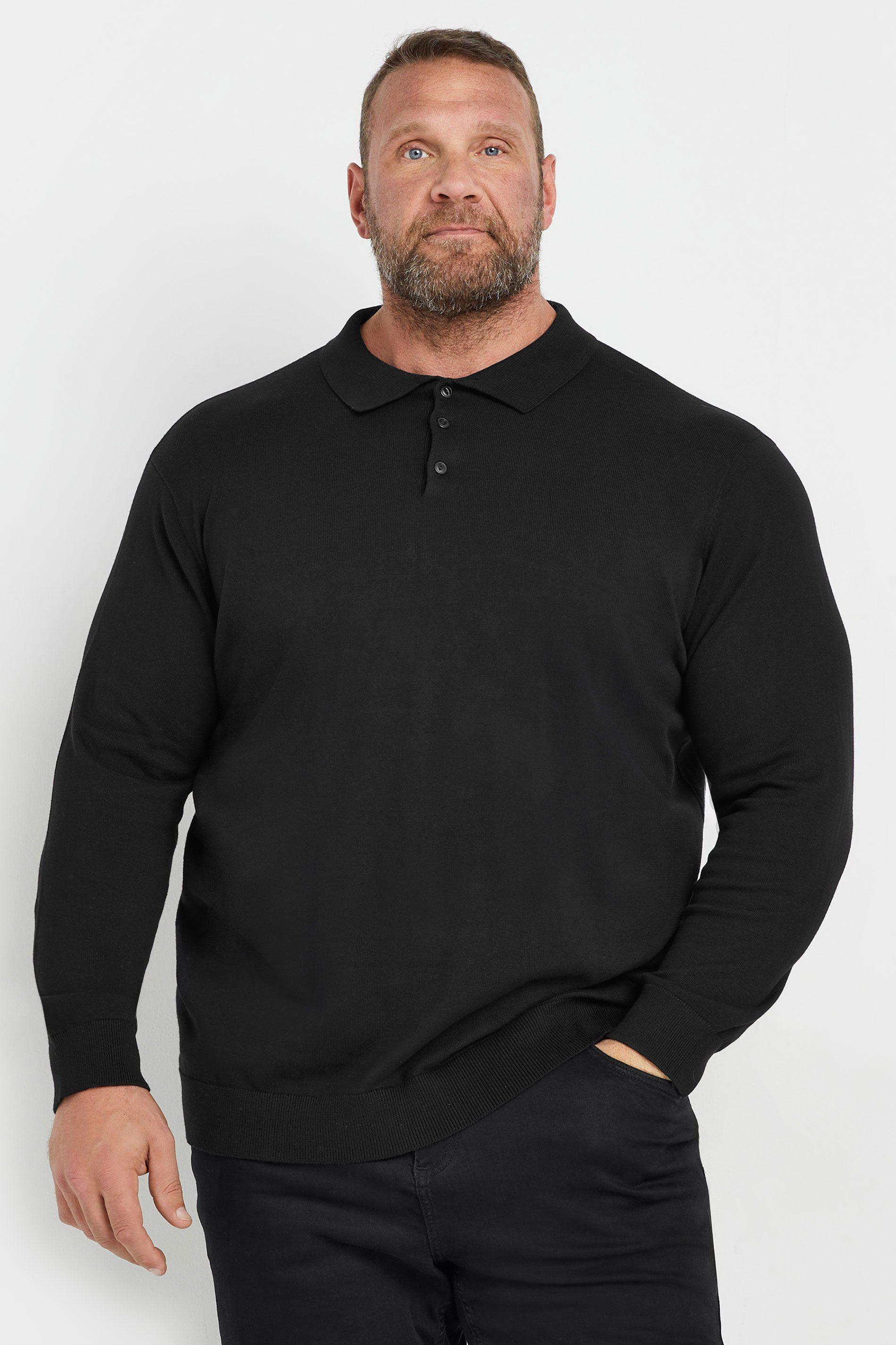 Knitted Long Sleeve Polo Shirt by BADRHINO