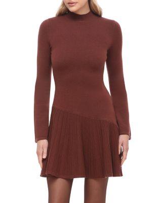 Mock Neck Knit Mini Sweater Dress by BAGATELLE