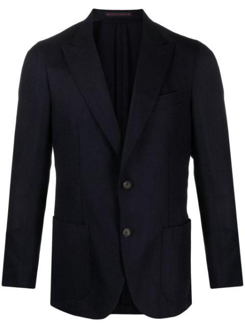 single-breasted virgin wool blazer by BAGNOLI SARTORIA NAPOLI