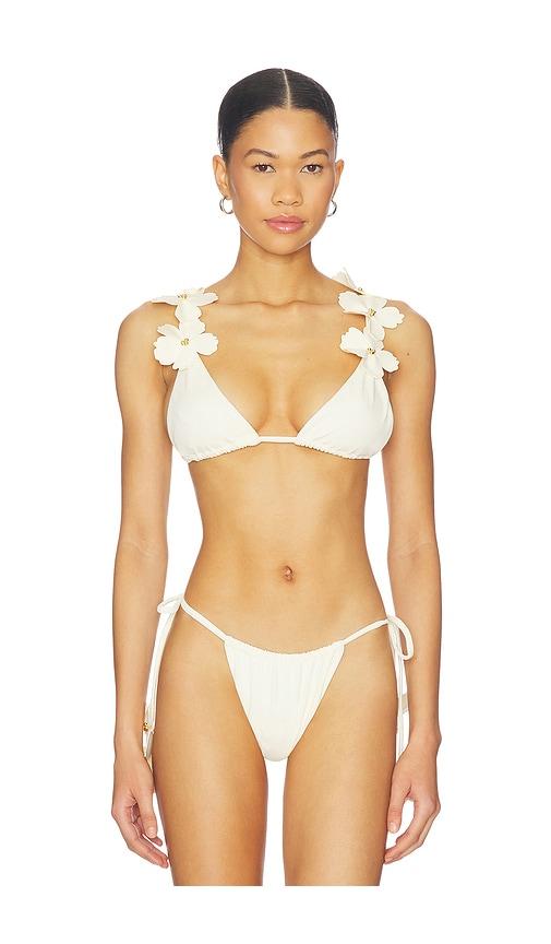 Bahia Maria Flore Bikini Top in Ivory by BAHIA MARIA