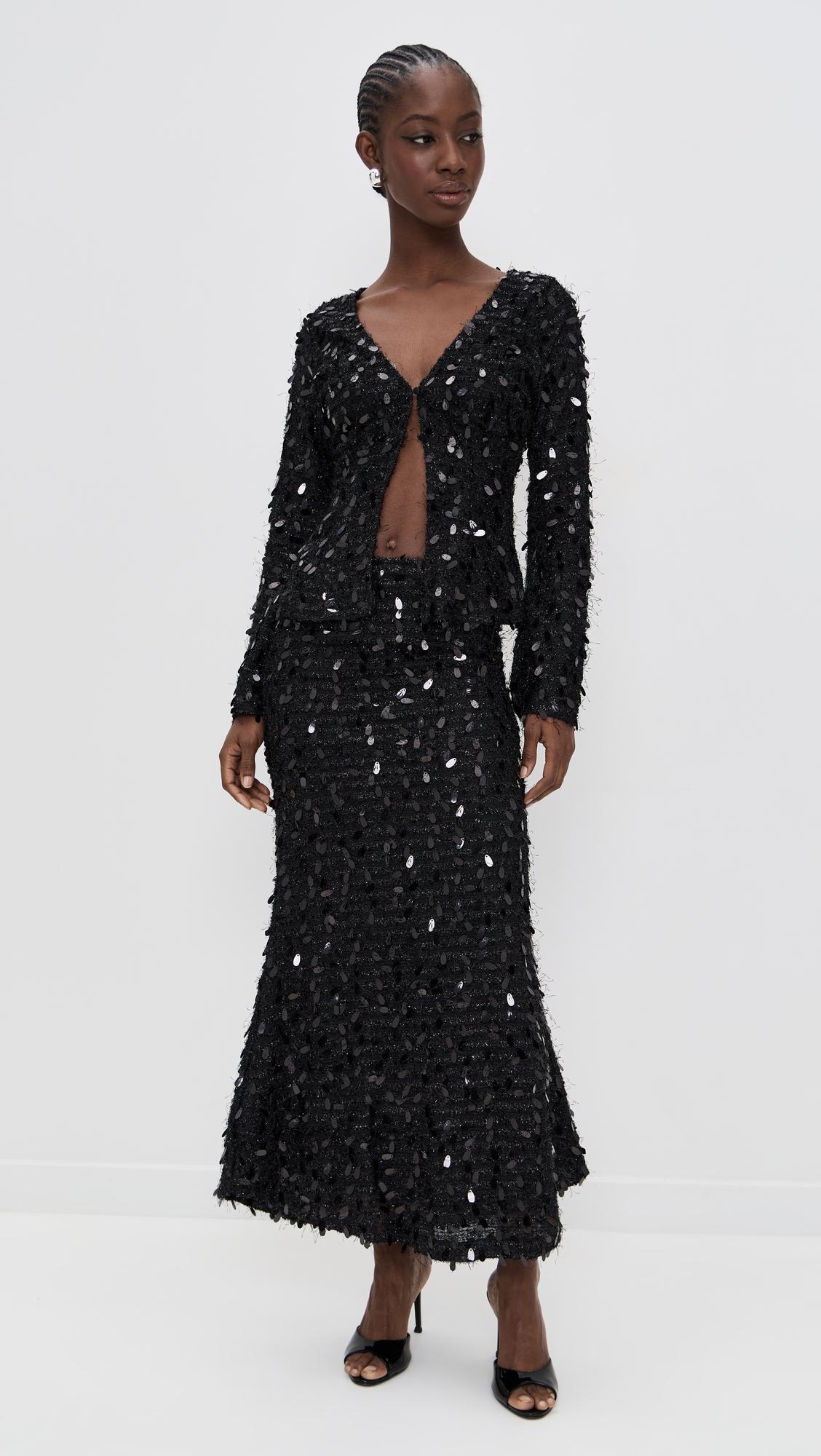 Black Maxi Skirt by BAILEY ROSE