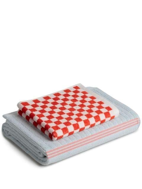 Paloma check-print towel by BAINA