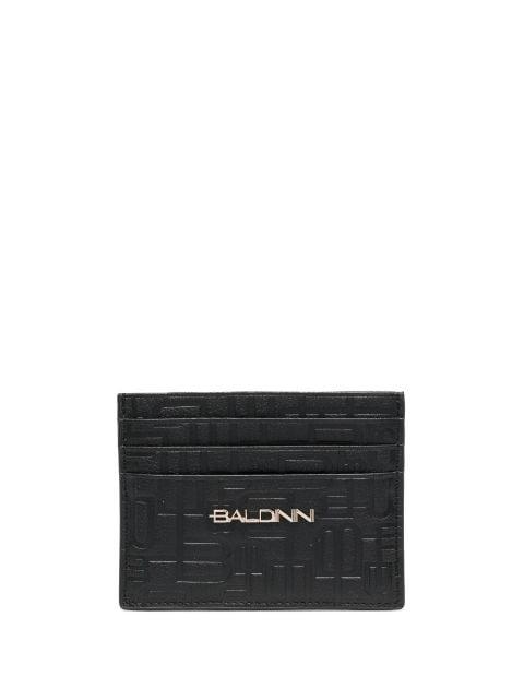 monogram-pattern leather card holder by BALDININI