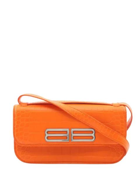 2010-2025 Croc Embossed Calfskin Gossip Chain Bag XS crossbody bag by BALENCIAGA 