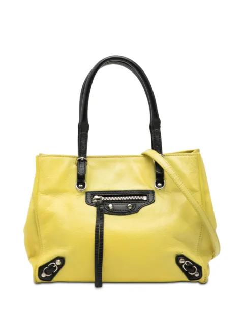 2014 Mini Bicolor Leather Papier A4 Zip Around Tote satchel by BALENCIAGA 