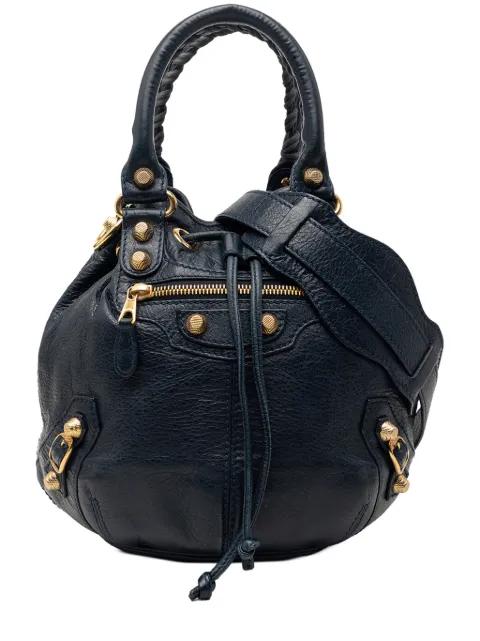 2015 Mini Lambskin Motocross Giant 12 Pompon Bag satchel by BALENCIAGA 
