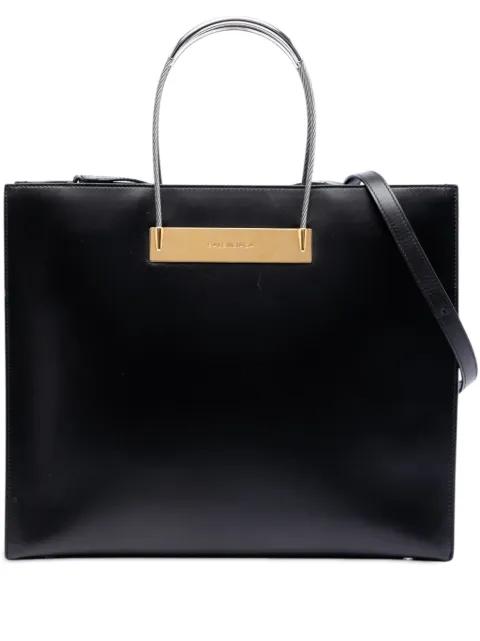 2015 Small Leather Cable Shopper Tote satchel by BALENCIAGA 