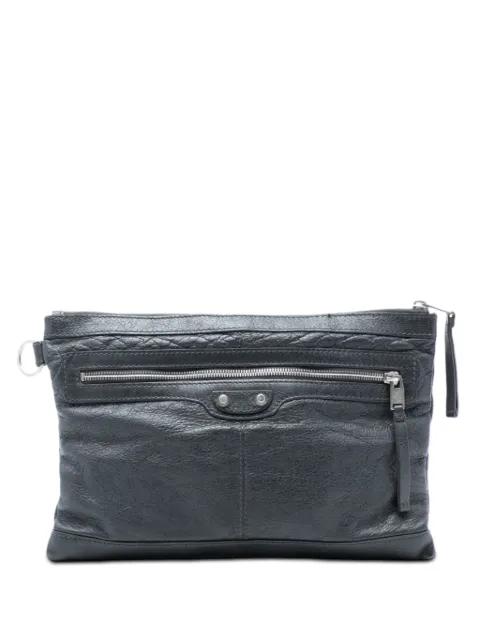 2016 Lambskin Motocross Classic Clip M clutch bag by BALENCIAGA 