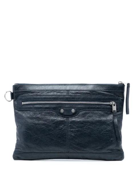 2016 Lambskin Motocross Classic Clip M clutch bag by BALENCIAGA 