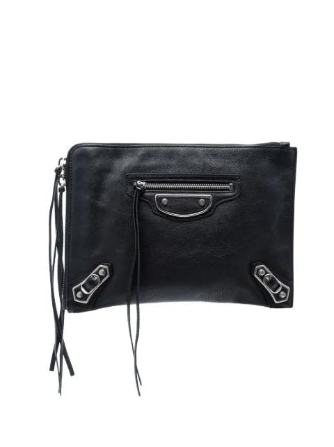 2017 Chevre Motocross Classic Metallic Edge clutch bag by BALENCIAGA 