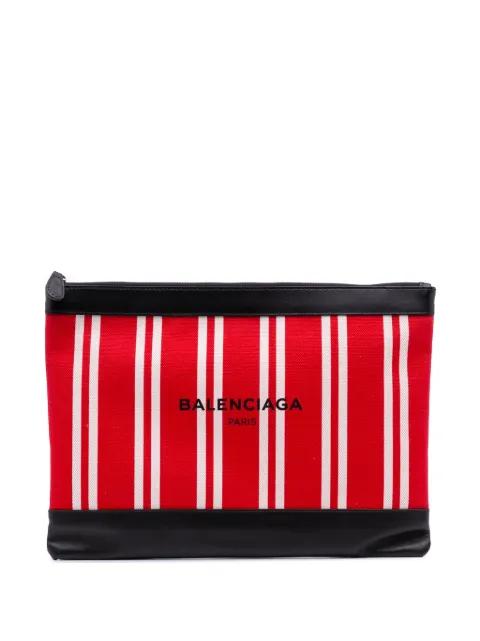 2017 M Canvas Navy Clip clutch bag by BALENCIAGA 