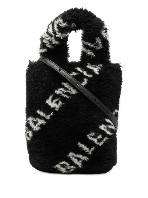 2018-2025 Faux Fur Logo Everyday Phone Holder satchel by BALENCIAGA 