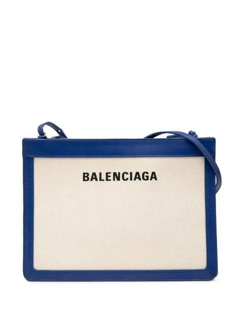 2018 Canvas Navy Pochette crossbody bag by BALENCIAGA 