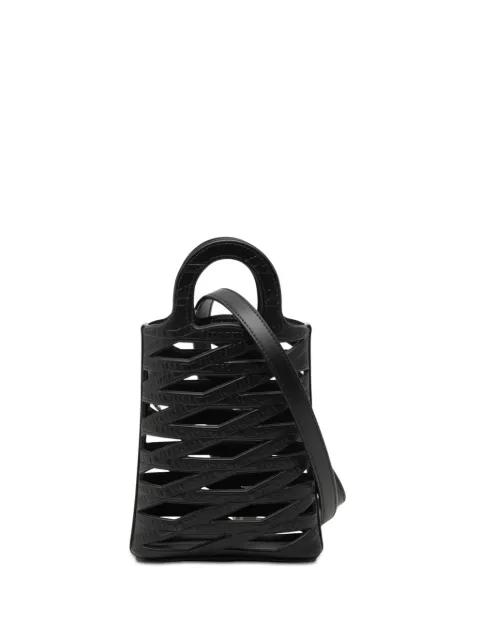 2021 Leather Neo Basket Phone Holder satchel by BALENCIAGA 