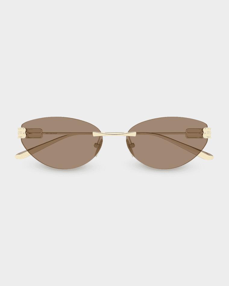 61mm Metal Cat-Eye Sunglasses by BALENCIAGA