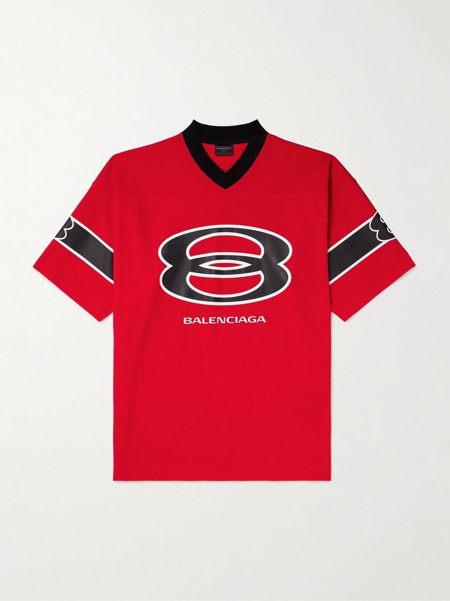 American Football Oversized Printed Piqué T-Shirt by BALENCIAGA