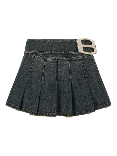 B-buckle pleated mini skirt by BALENCIAGA