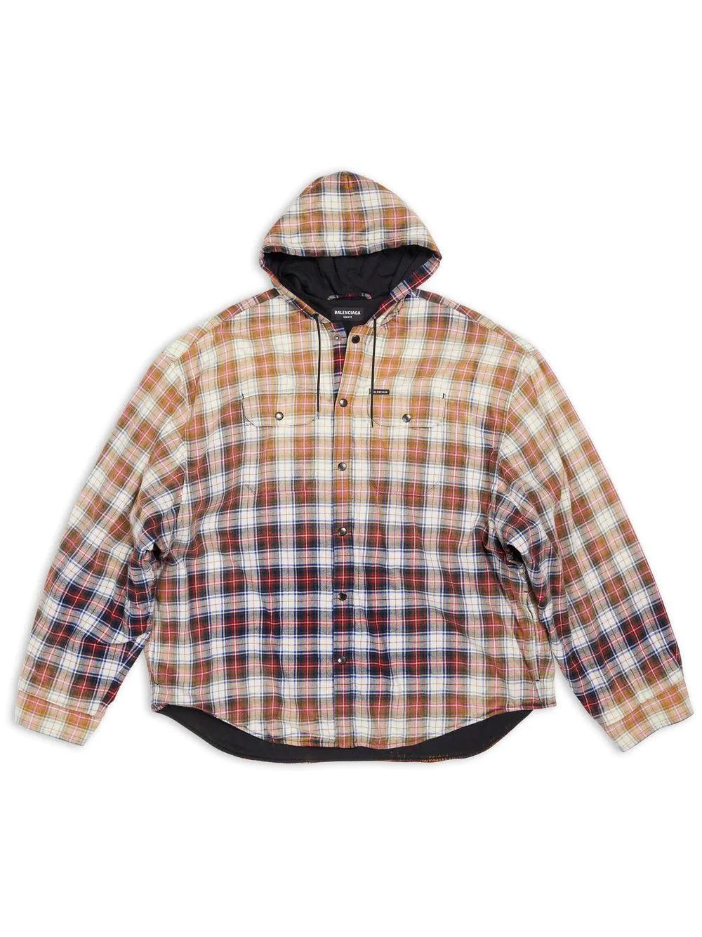 BALENCIAGA - Men's Bleached Shirt - (White/Red) by BALENCIAGA