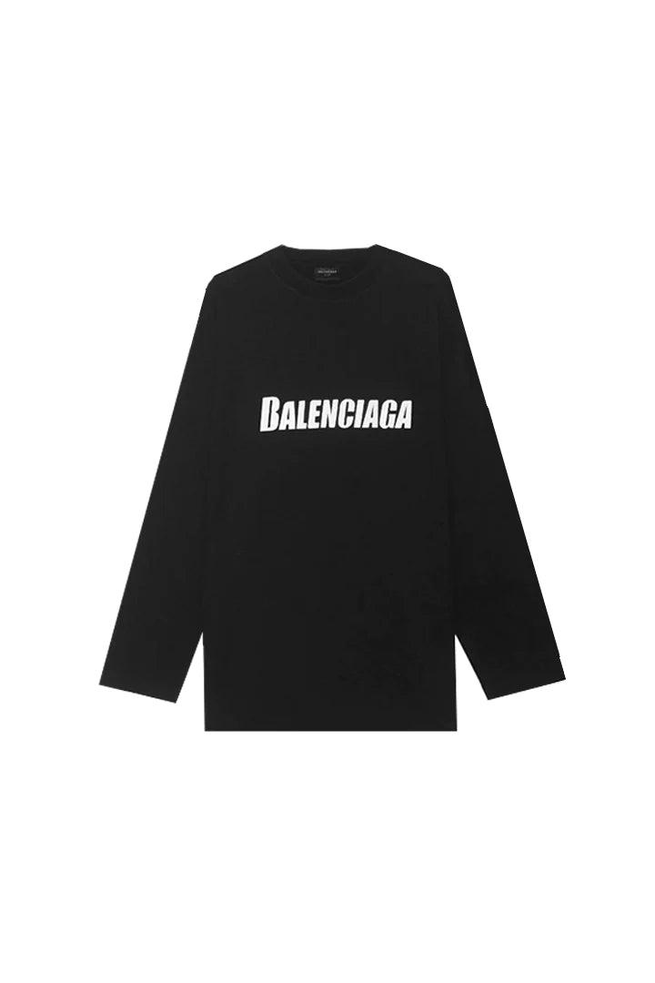 BALENCIAGA - Men's Caps L/S Oversized T-Shirt - (Black) by BALENCIAGA
