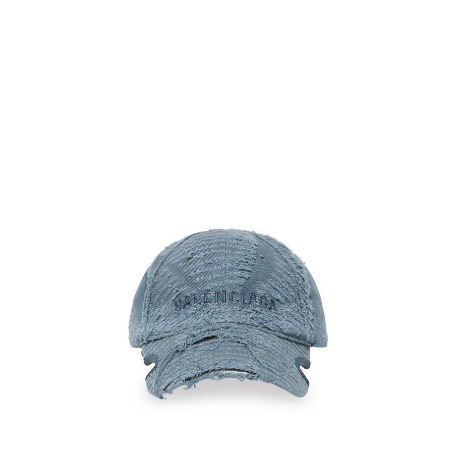 BALENCIAGA - Men's Laser Destroyed Cap - (Blue) by BALENCIAGA