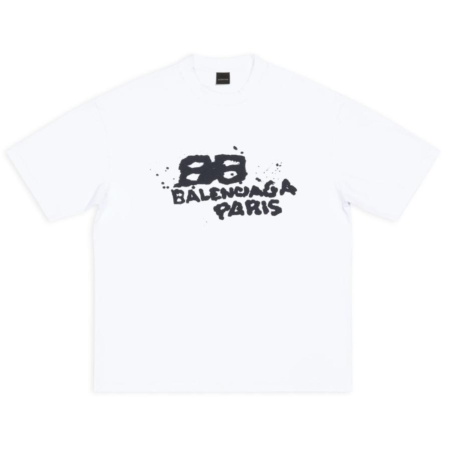 BALENCIAGA - Women's Hand Drawn BB Icon T-Shirt - (White) by BALENCIAGA