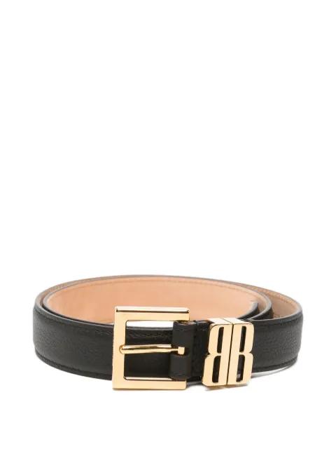 BB Edit grained leather belt by BALENCIAGA
