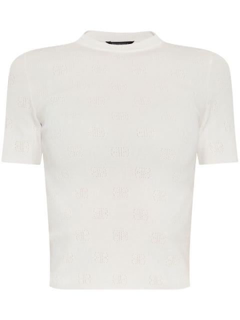 BB pointelle-knit T-shirt by BALENCIAGA