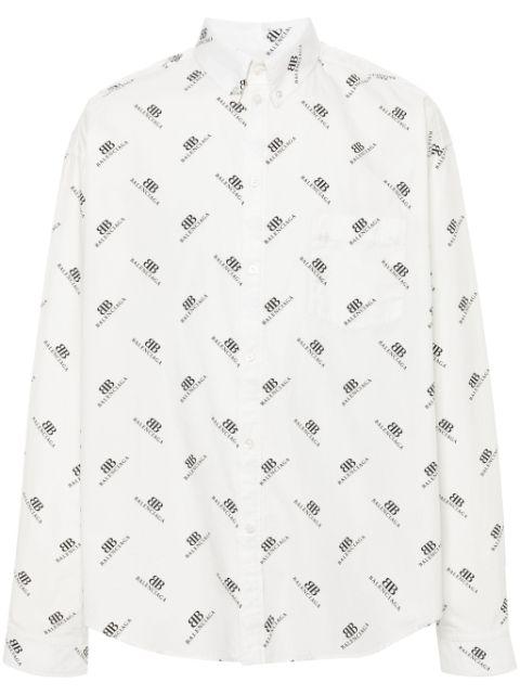 BB-print cotton T-shirt by BALENCIAGA