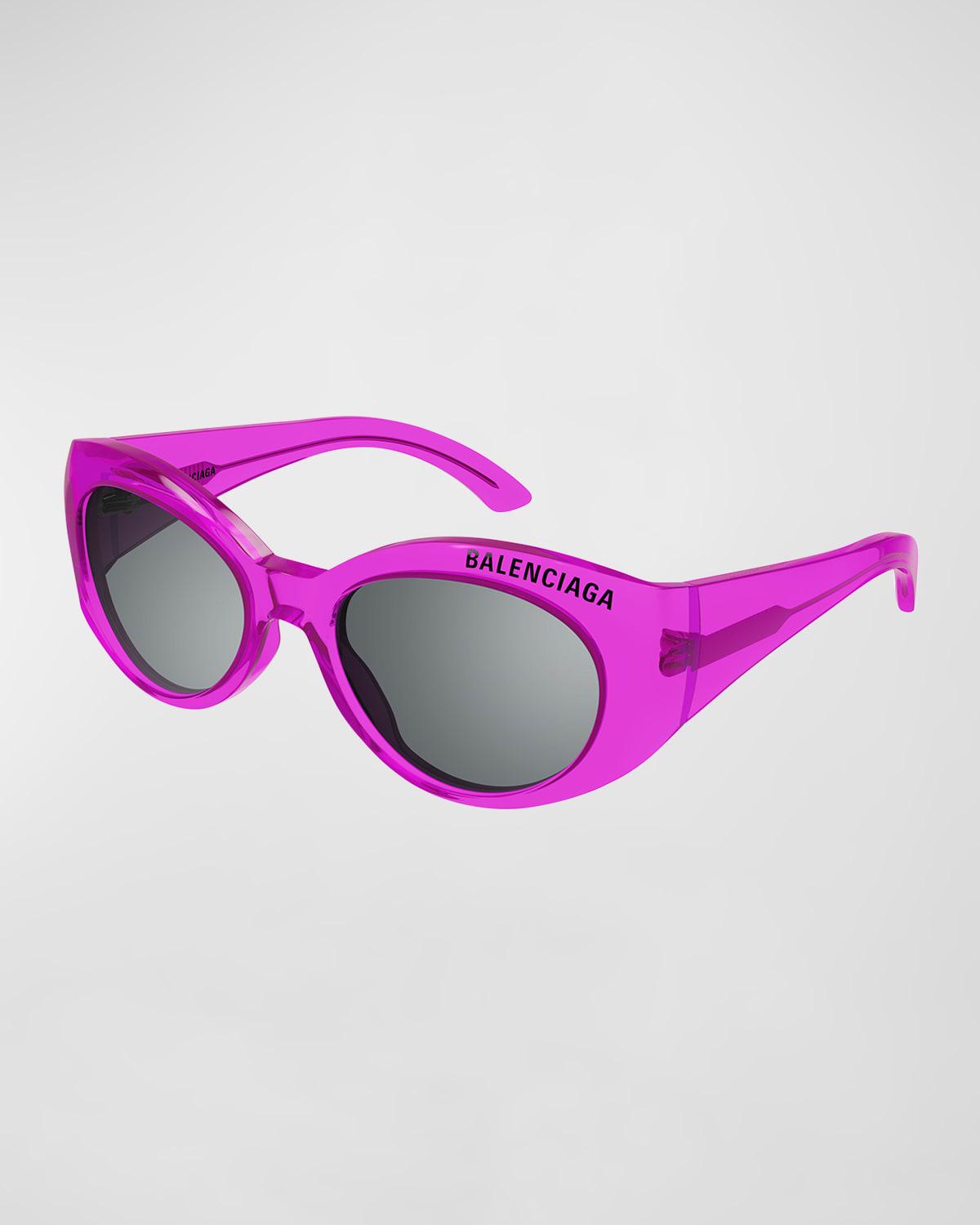 BB0267S Round Acetate Sunglasses by BALENCIAGA