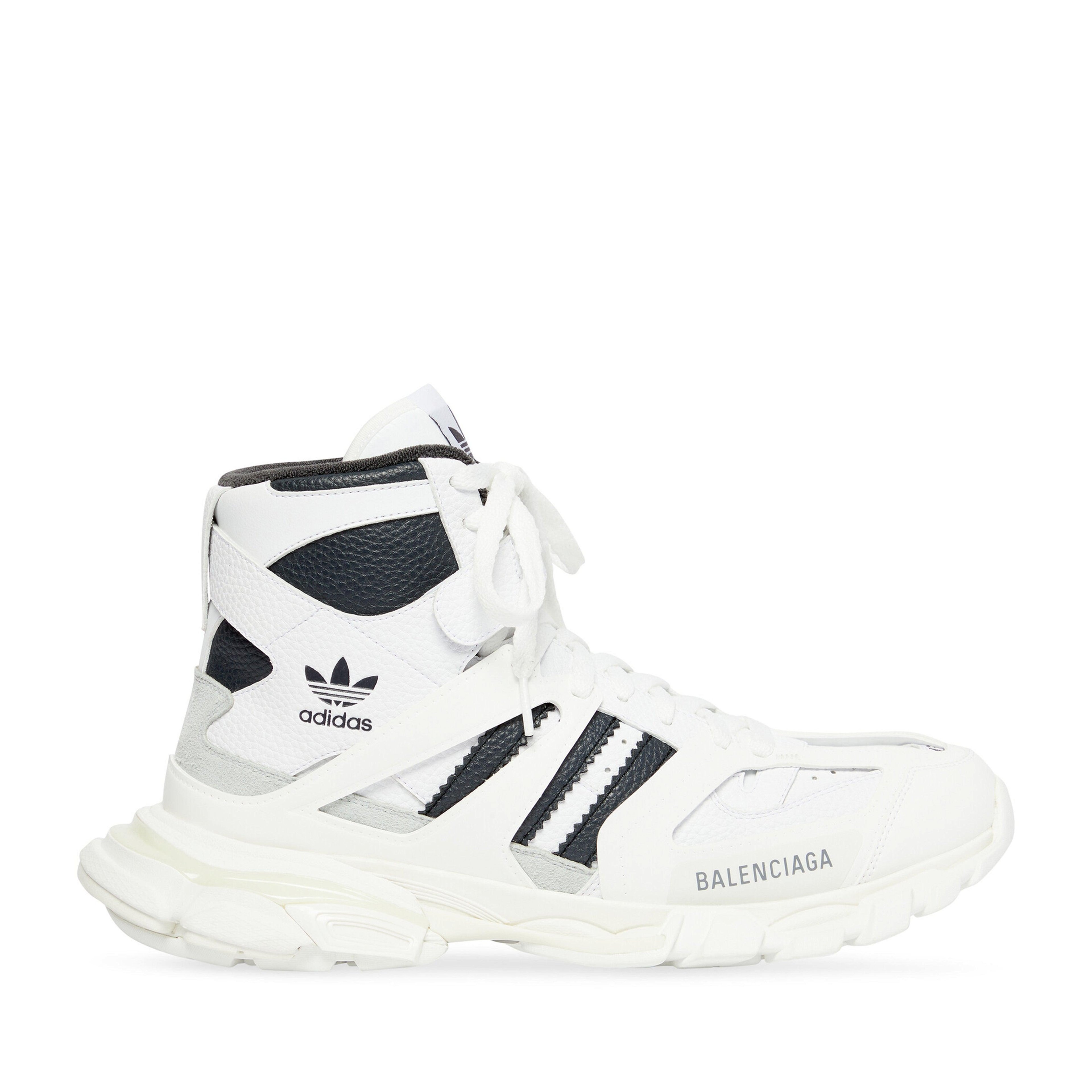 Balenciaga / Adidas Men's Track Forum Sneakers (White/Dark Grey) by BALENCIAGA