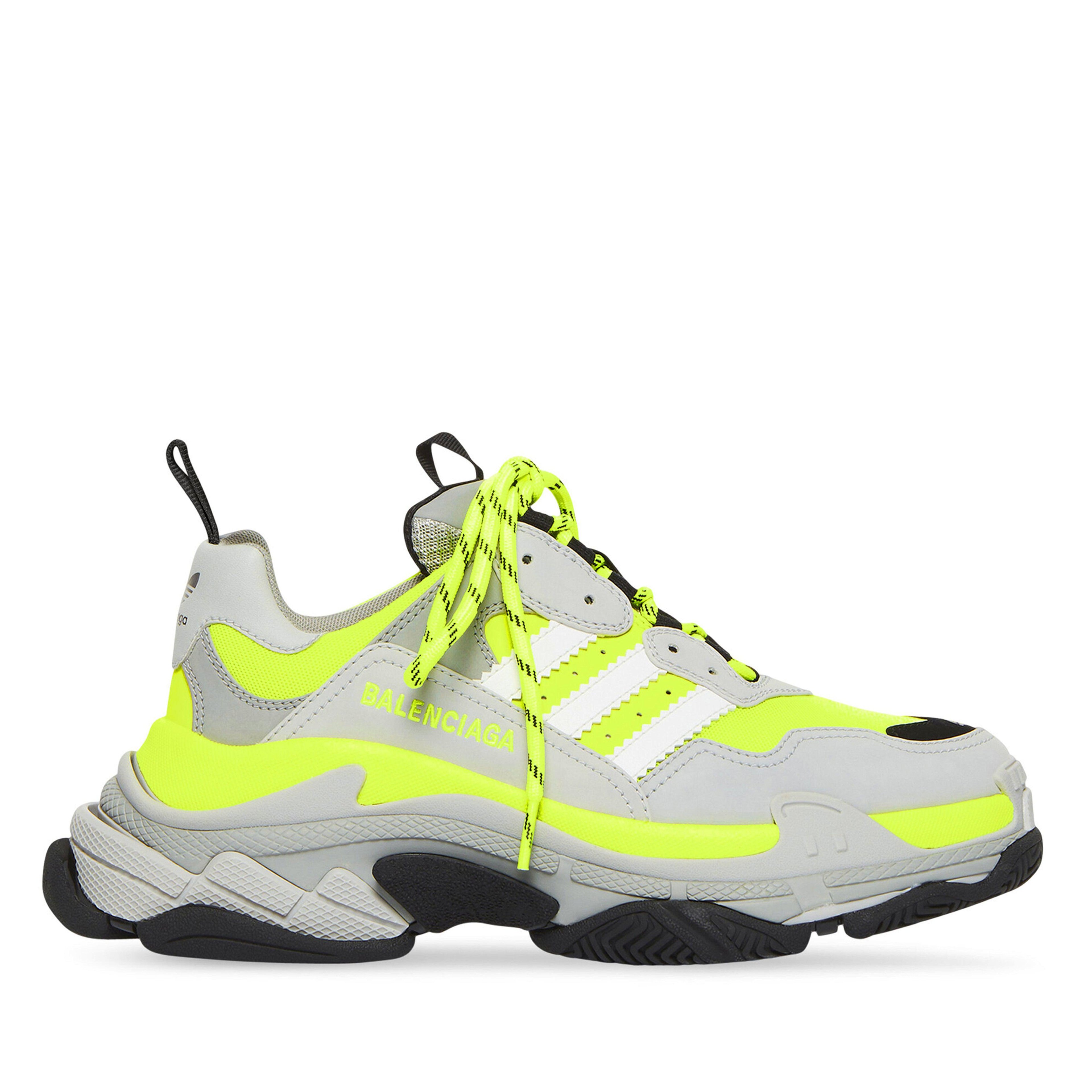 Balenciaga - Adidas Men’s Triple S  Sneakers - (Fluo Yellow) by BALENCIAGA