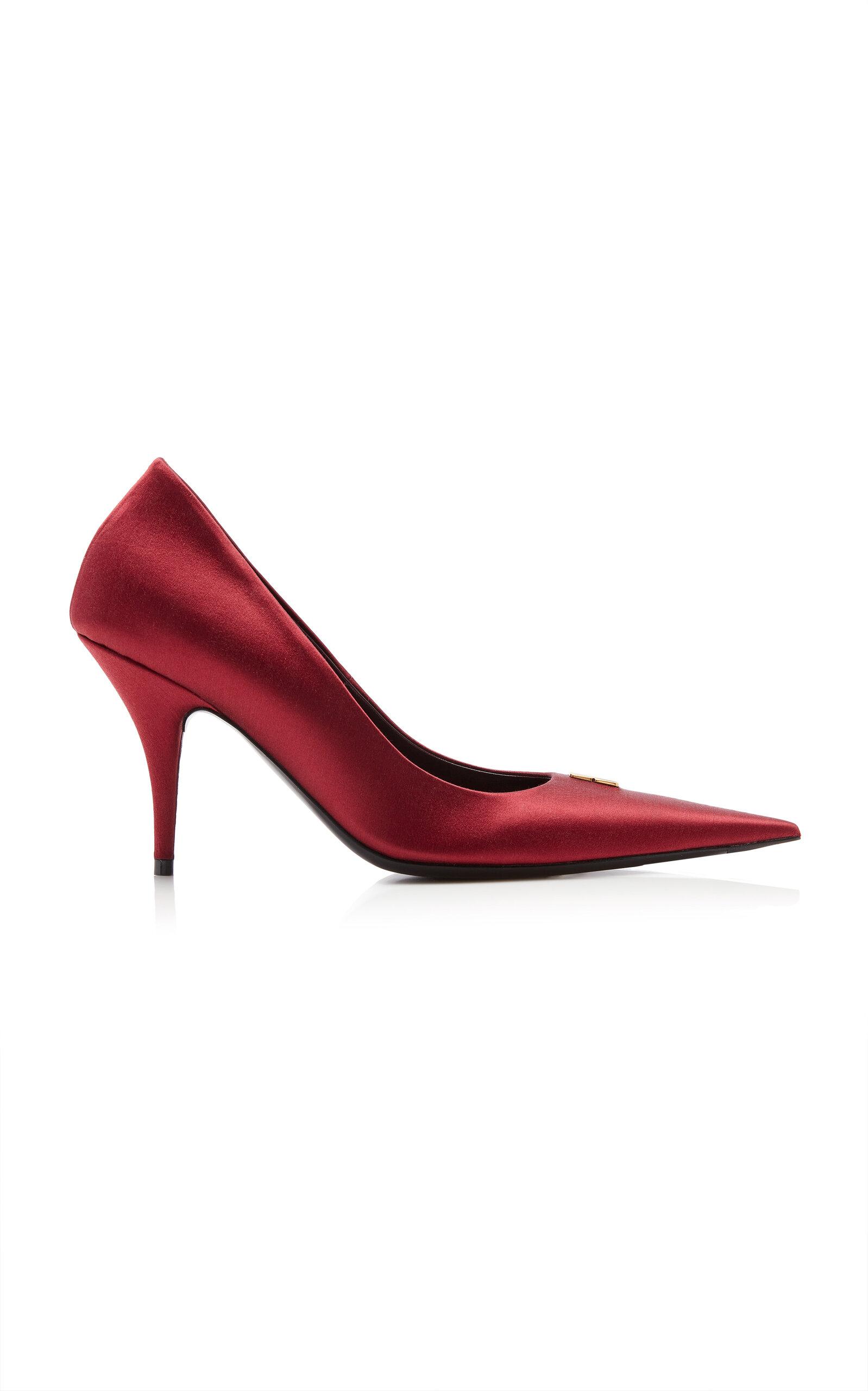 Balenciaga Avenue BB Satin Pumps - Moda Operandi by BALENCIAGA